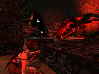 Rynn kneels before Arokh (Order of the Flame Screenshot)